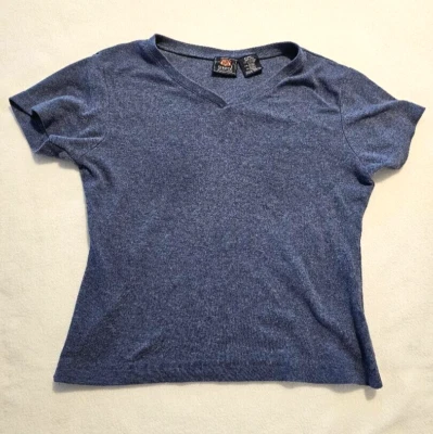 Women’s Ladies  Route 66 Stretch Short Sleeve Tee Top in Denim Blue Size Medium - Image 1 of 4