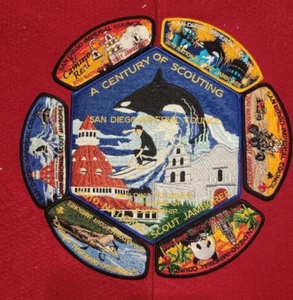 2010  San Diego County Council Set Back Patch + 6 JSP's National Jamboree - Picture 1 of 4
