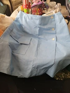 Vtg 1970s Culottes Shorts Blue FLEISCHMAN OF CALIFORNIA 16? - Picture 1 of 3