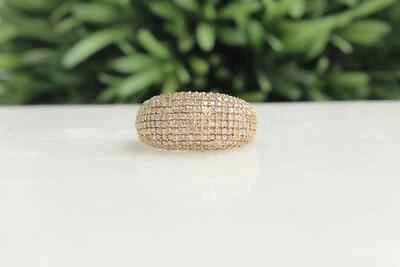 Real Moissanite 1.70Ct Round Cut Eternity Band Wedding Ring 14K Rose Gold Finish - Image 1 of 4