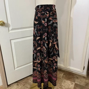 Robert Louis Boho Paisley Blumen Maxi Stretch Rock Damen L Whimsygoth, Y2K - Bild 1 von 7