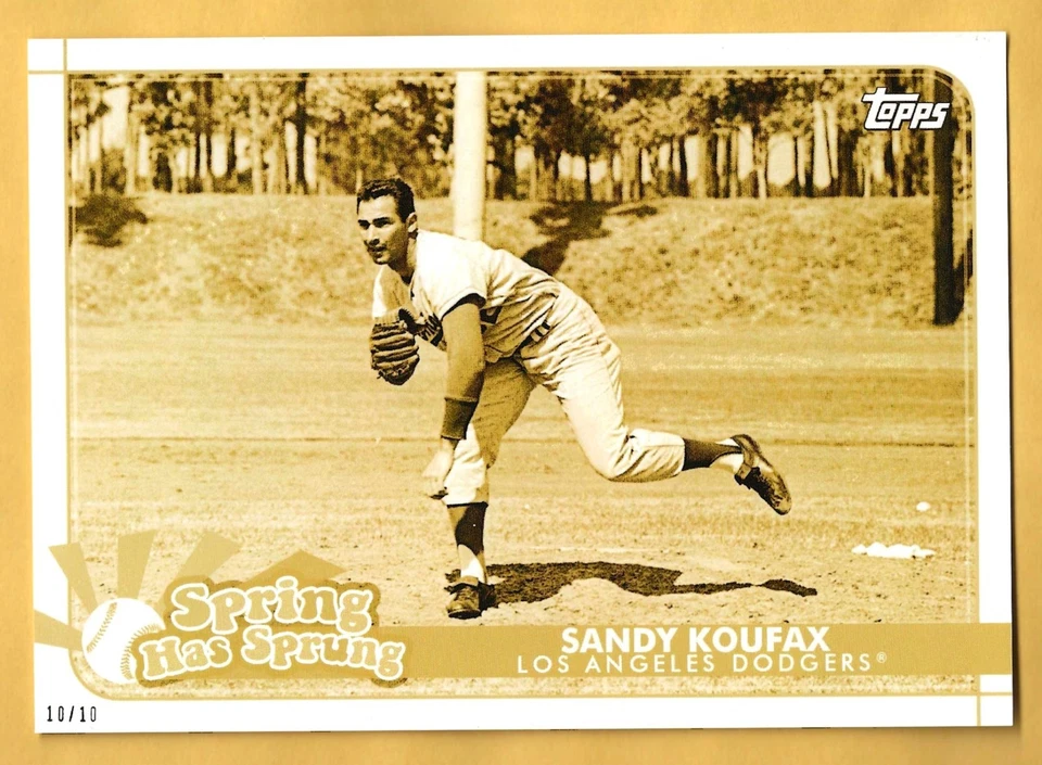 SANDY KOUFAX 2020 TOPPS OPENING DAY 5 x 7 Spring has Sprung 10/10 #SHS-4 - Image 1 of 1