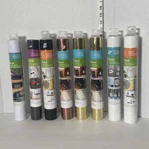 Menge 8 — Cricut Vinyl Blätter Rollen - Folien, Fenster haften, trocken abwischbar, Outdoor - Bild 1 von 8