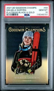 MIKAELA SHIFFRIN 2021 UD Goodwin Champions #44 Platinum Black Gold /249 PSA 10 - Picture 1 of 2