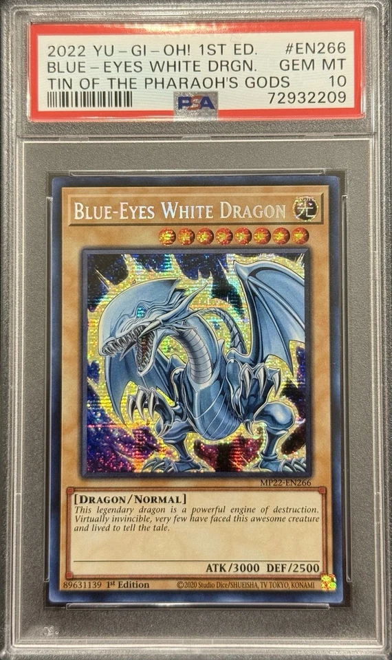 2022 PSA 10 YUGIOH MP22 1ST ED SECRET RARE BLUE EYES WHITE DRAGON 💎 - Image 1 of 1