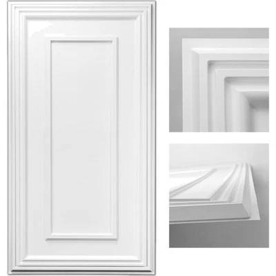 Drop Ceiling Tiles 24x48in PVC White 12-Pack Water Resistant Easy Install - Image 1 of 4