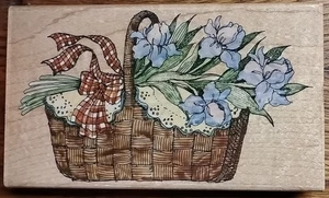 #1352K 1999 Penny Black Inc. Stempel "Iris Basket" 5 1/4"x 3" Susan Winget - Bild 1 von 3