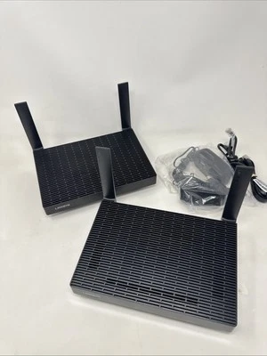 Linksys Max Stream Dual Band AX1500 WiFi 6 Router, Black MR7340 Pair Of 2 Mesh - Image 1 of 4