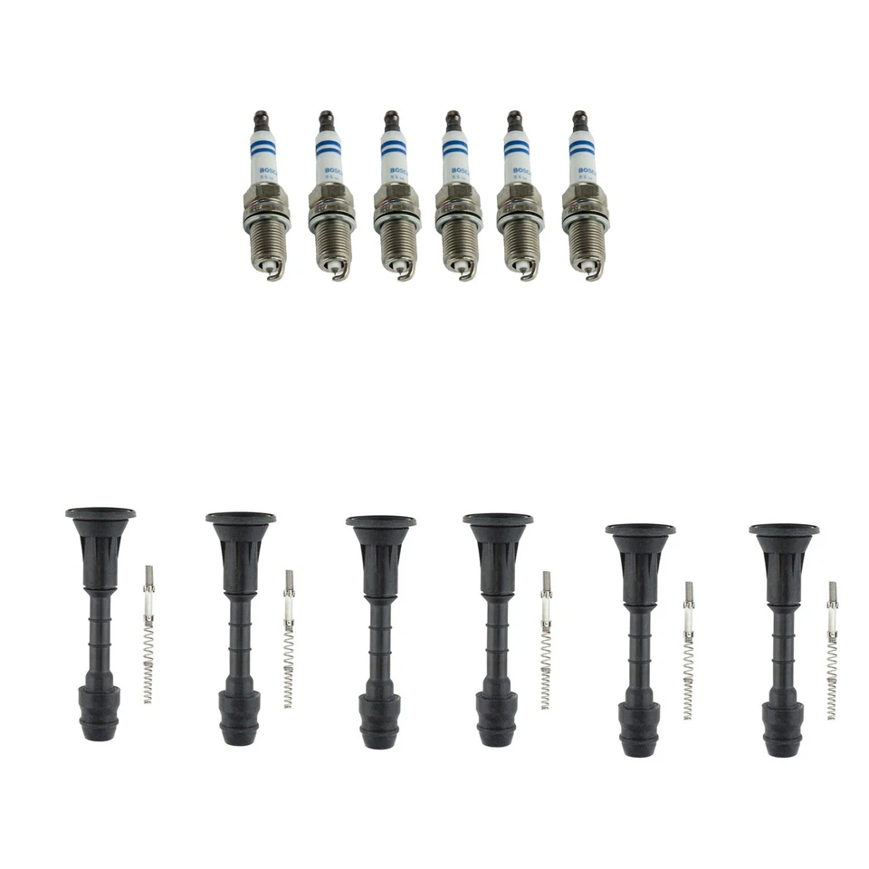 Bosch 6 платиновых свечей зажигания Denso катушка загрузки набор для 350Z FX35 G35 M35 V6 VQ35DE - Изображение 1 из 1