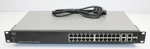 Cisco | SG300-28PP | 28-Port Gigabit PoE+ Managed Switch - Includes Power Cord - Picture 1 of 9