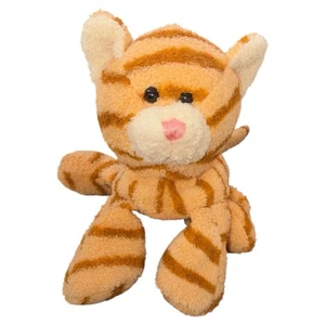 Shanghai Toy Time Orange Tabby Kitty Cat Mini Plush Kitten Striped 5 Inch - Picture 1 of 5