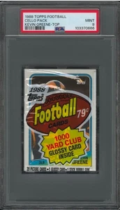 1988 Topps Football Cello Pack Kevin Greene Rookie Top LA Rams PSA 9 MINT 0666 - Bild 1 von 2