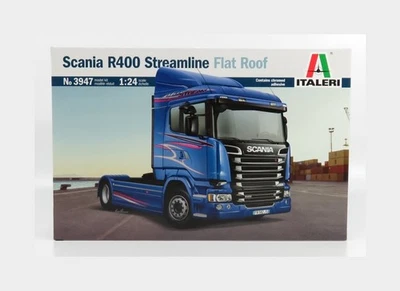 1:24 Italeri Scania R400 Streamline Flat Roof Tractor Truck 2010 Kit IT3947 Mode - Photo 1/4