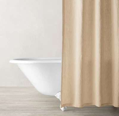 HERRAJES DE RESTAURACIÓN CORTINA DE DUCHA de trigo de lino lavado Italian Heritage 72X 84 Foto 1 de 3