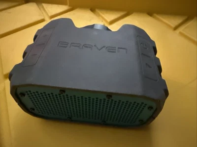 BRAVEN BRV-1 Wireless Portable Bluetooth Speaker - Black/Cyan - Image 1 of 2
