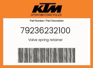 KTM Genuine Valve Spring Retainer - 79236232100 - Picture 1 of 4