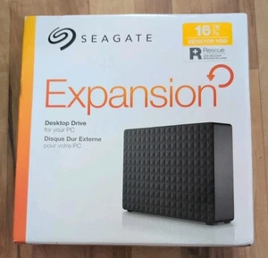 NEW SEALED Seagate Expansion Desktop 16TB External Hard Drive HDD STEB16000402 - Afbeelding 1 van 4