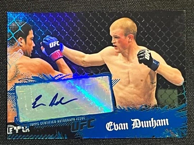 2010 Topps Main Event Autograph UFC Card Evan Dunham #95 Mint Range KB - Image 1 of 2