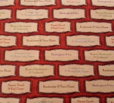 State Beauties POR VIP Exclusivo Nombres rojos oxidados en placas Pájaro y flor del estado Foto 1 de 3