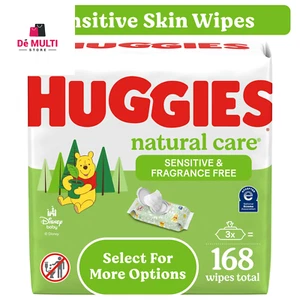 Natural Care Sensitive Baby Feuchttücher, unparfümiert, 3er Pack, 168 Gesamt Ct - Bild 1 von 12