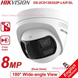 8MP 180° Wide Angle Smart-Light PoE IP Camera DS-2CD1383G2P-LIUF/SL - Picture 1 of 11