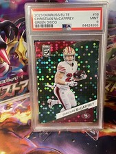 2023 Donruss Elite Christian McCaffrey #16 Green Disco PSA 9 49ers