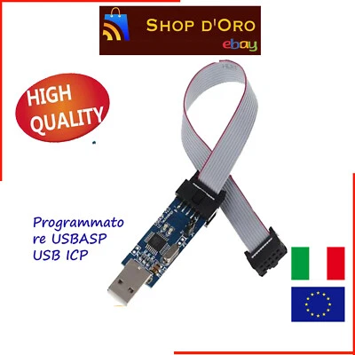 1pz Programmatore USBASP USB ICP per microController Atmel AVR adattatore