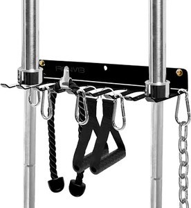 Wandmontierter Fitnessstudio-Organizer: Widerstandsband, Langhantel- & Hantelaufbewahrungsablage - Bild 1 von 7