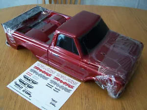 Fits Traxxas Drag Slash Red C10 Chevrolet Painted Body Wing Grill Bumpers Decal - Picture 1 of 7