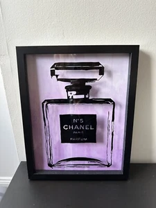 Chanel No. 5 perfume bottle glass wall art - Picture 1 of 2
