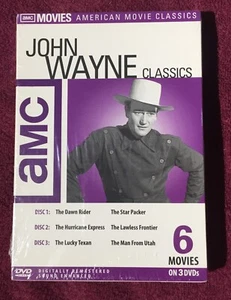 NEW 3 Disc DVD - AMC Movies 6 Film John Wayne Classic Western Films Boxed Set - Picture 1 of 6