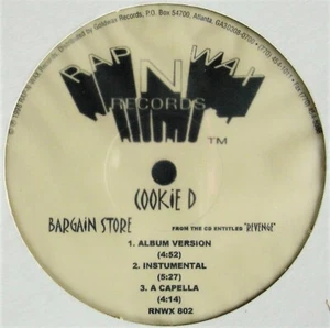 COOKIE D "BARGAIN STORE" 1998 VINYL 12" SINGLE RNWX 802 ~RARE~ HTF *SEALED* - Picture 1 of 2
