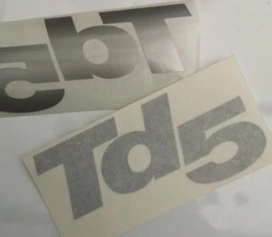 2x TD5 stickers replacement decal DEFENDER SILVER, BLACK, WHITE, GUNMETAL - Picture 1 of 1