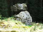 Photo 6x4 Rocking Stone Loch Slochy Large rock precariously perched on an c2006