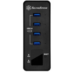 Silverstone SST-EP03B Voltage/Current Display Fast Charging 4 Port USB3.0 Hub - Picture 1 of 5