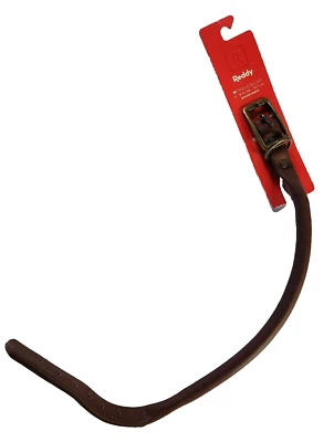 Collar de perro enrollado de cuero genuino rojo marrón mediano cuello de 15-18" Foto 1 de 4