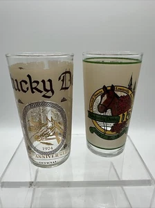 1974 & 1987 2 Stück Kentucky Derby Souvenir Gläser Pferderennen - Bild 1 von 7