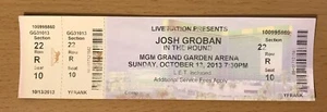 2013 JOSH GROBAN MGM GRAND LAS VEGAS NEVADA CONCERT TICKET STUB - Picture 1 of 2