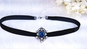Free Spirit Fashion Black Velvet Victorian Choker Necklace 12-15.5 inches - Picture 1 of 5