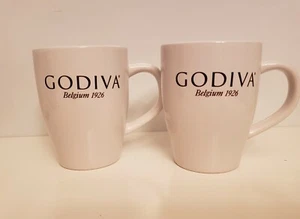  White Coffee Mugs Godiva Belgium California Pantry Brand Set Of 2 - Picture 1 of 4