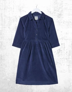 Ex Fat Face Women’s Sara Bubble Cord Check Dress in Blue - Picture 1 of 5
