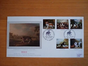 GB FDC BRADBURY PPS SILK 66 1991 DOGS CANINE DEFENCE LEAGUE LONDON SPECIAL P/M - Picture 1 of 1