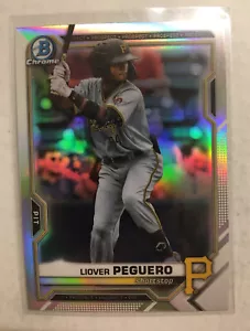 Bowman Draft 2021 Cromo Liover Peguero #BDC-185 Rifrattore - Foto 1 di 2