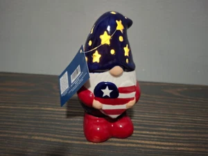 Red White Blue LIGHTS UP Gnome Patriotic USA 5 x 3 x 2 inch July 4th - Picture 1 of 6