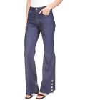 Michael Kors Pants Jeans Selma Shank Button-hem Flare-leg Petite Size 8p New
