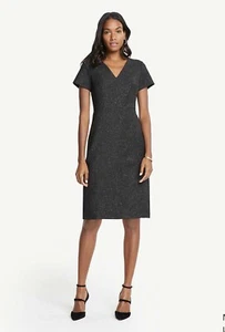 Ann Taylor Shimmer V-Neck Sheath Dress NWT SZ 6 - Picture 1 of 4