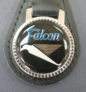 Ford FALCON Chrome #31B3 Black Leather Key Ring 1966 1967 1968 1969 1970 - Picture 1 of 4