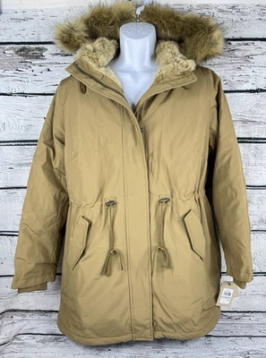 Chaqueta parka con capucha forrada de piel sintética Levi's para mujer talla 1X - NUEVA Foto 1 de 4