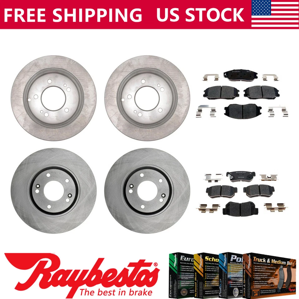 Rotores de freno delanteros traseros y pastillas de freno de cerámica para Hyundai XG350 2004-2005 Foto 1 de 4