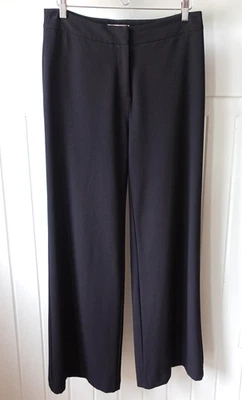 Pantalones Nanette Lepore para mujer 6 negros pierna ancha vestido elástico carrera oficina Foto 1 de 4